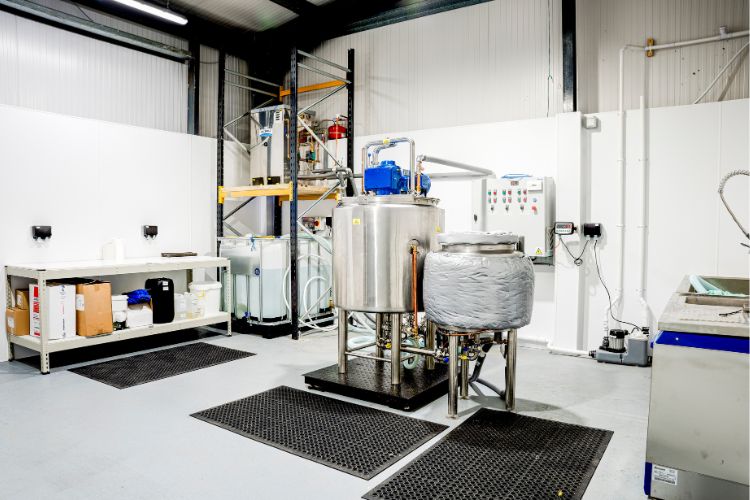 Manufacturing machinery at Natural Skincare Solutions