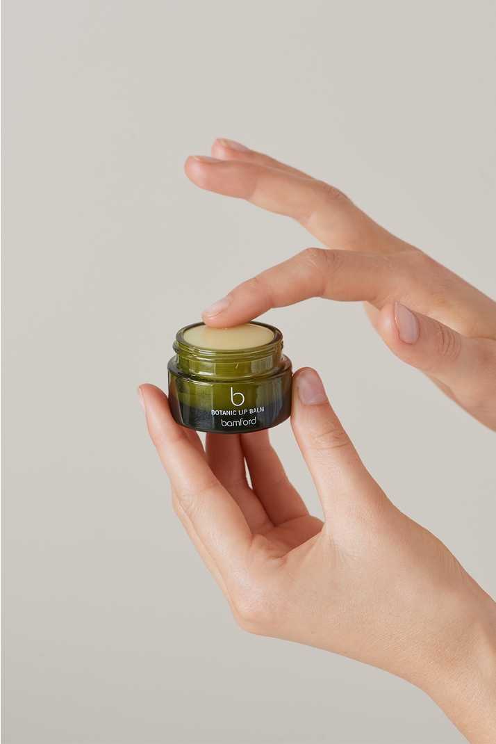 finger using Bamford lip balm