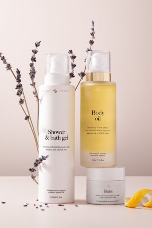 Selection of cradle and tonic skincare